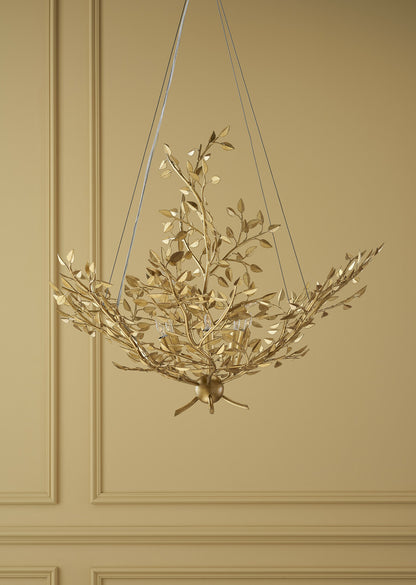 Currey & Co. Huckleberry Gold Chandelier 9000-0778