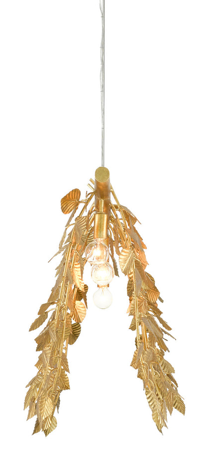 Currey & Co. Golden Eucalyptus Rectangular Chandelier 9000-0781