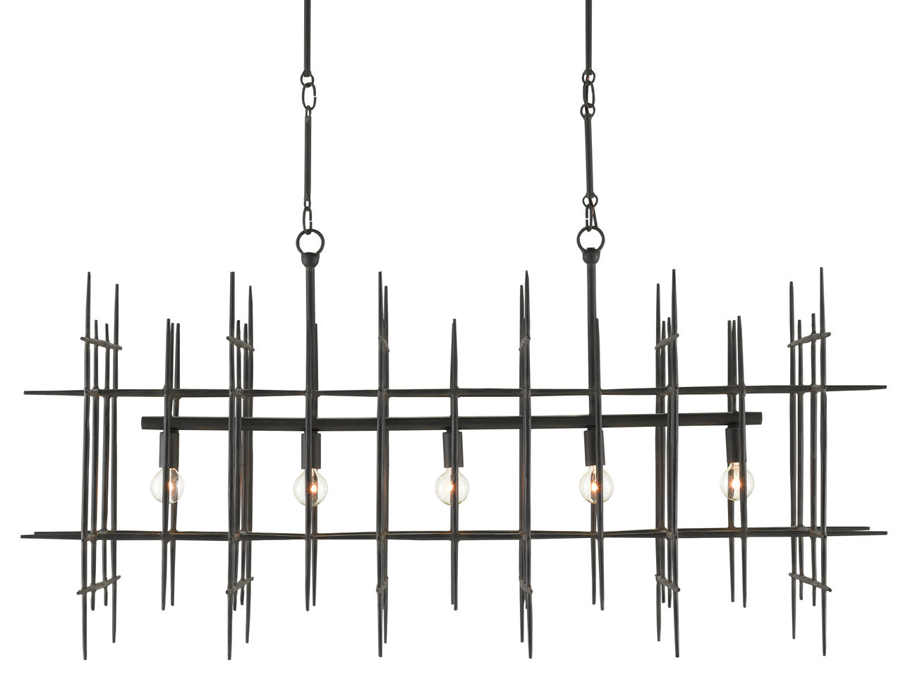 Currey & Co. Steelhouse Rectangular Chandelier 9000-0809