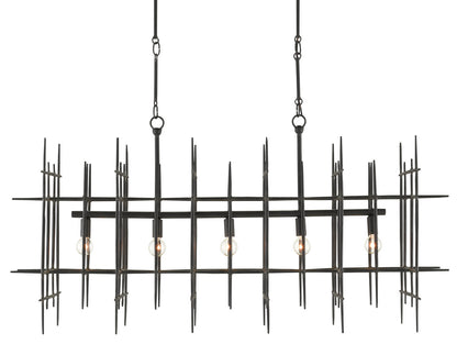 Currey & Co. Steelhouse Rectangular Chandelier 9000-0809