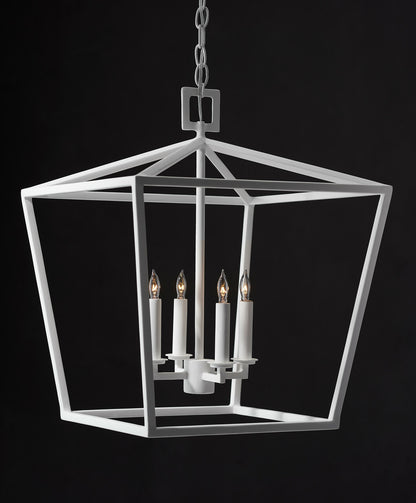 Currey & Co. Denison White Medium Lantern 9000-0824