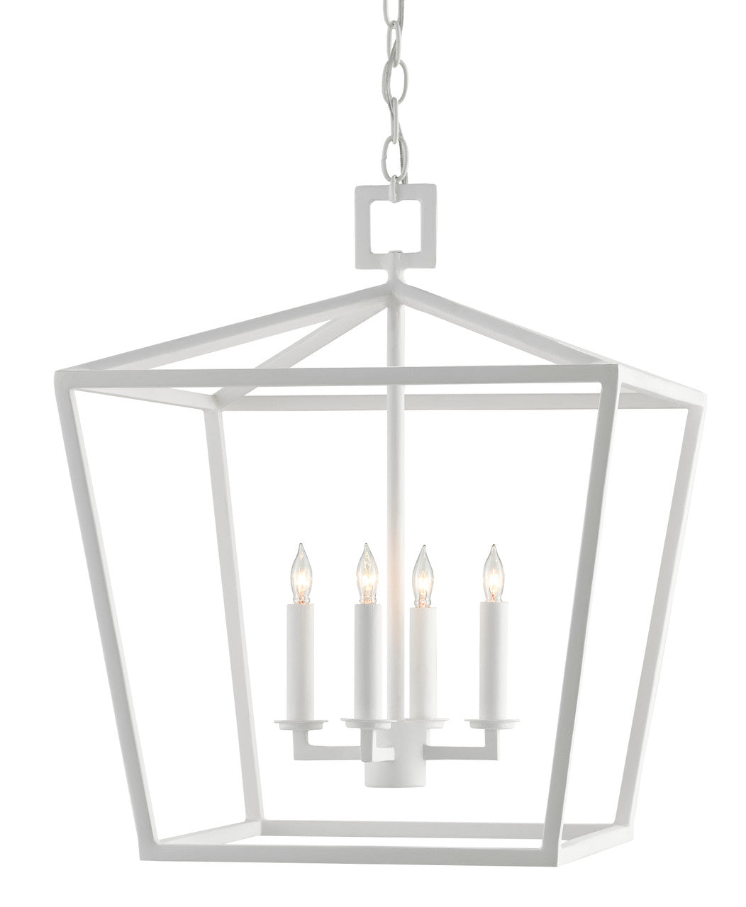 Currey & Co. Denison Medium White Lantern 9000-0824