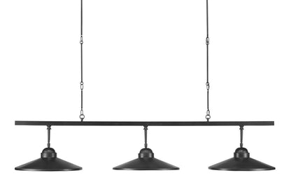 Currey & Co. Ditchley Black Rectangular Chandelier 9000-0858