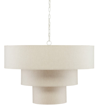 Currey & Co. Livello White Chandelier 9000-0866