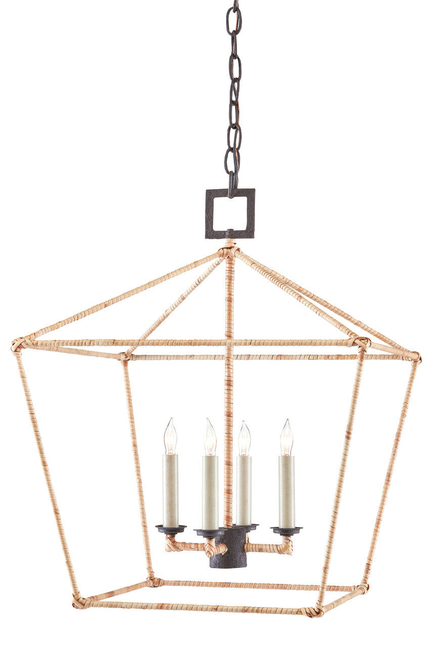 Currey & Co. Denison Rattan Medium Lantern 9000-0872