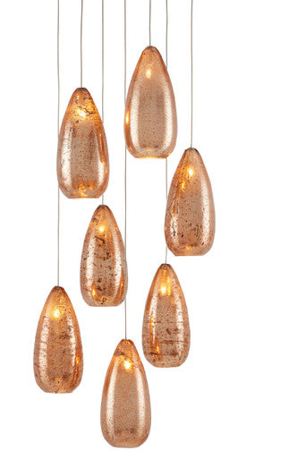 Currey & Co. Rame 7-Light Multi-Drop Pendant 9000-0904