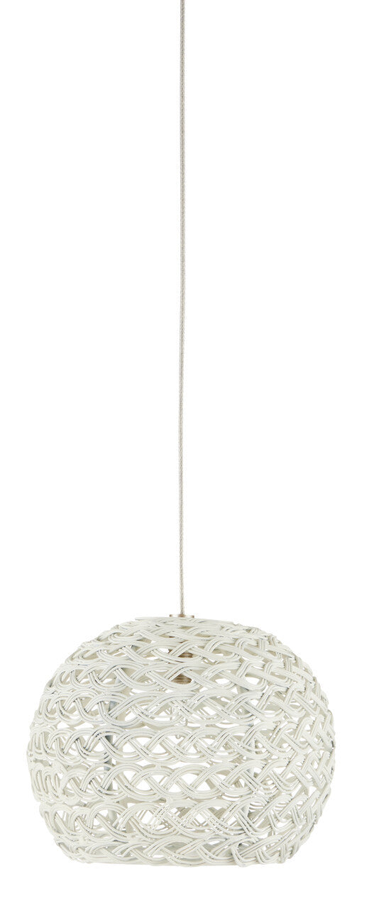 Currey & Co. Piero White 1-Light Round Multi-Drop Pendant 9000-0909