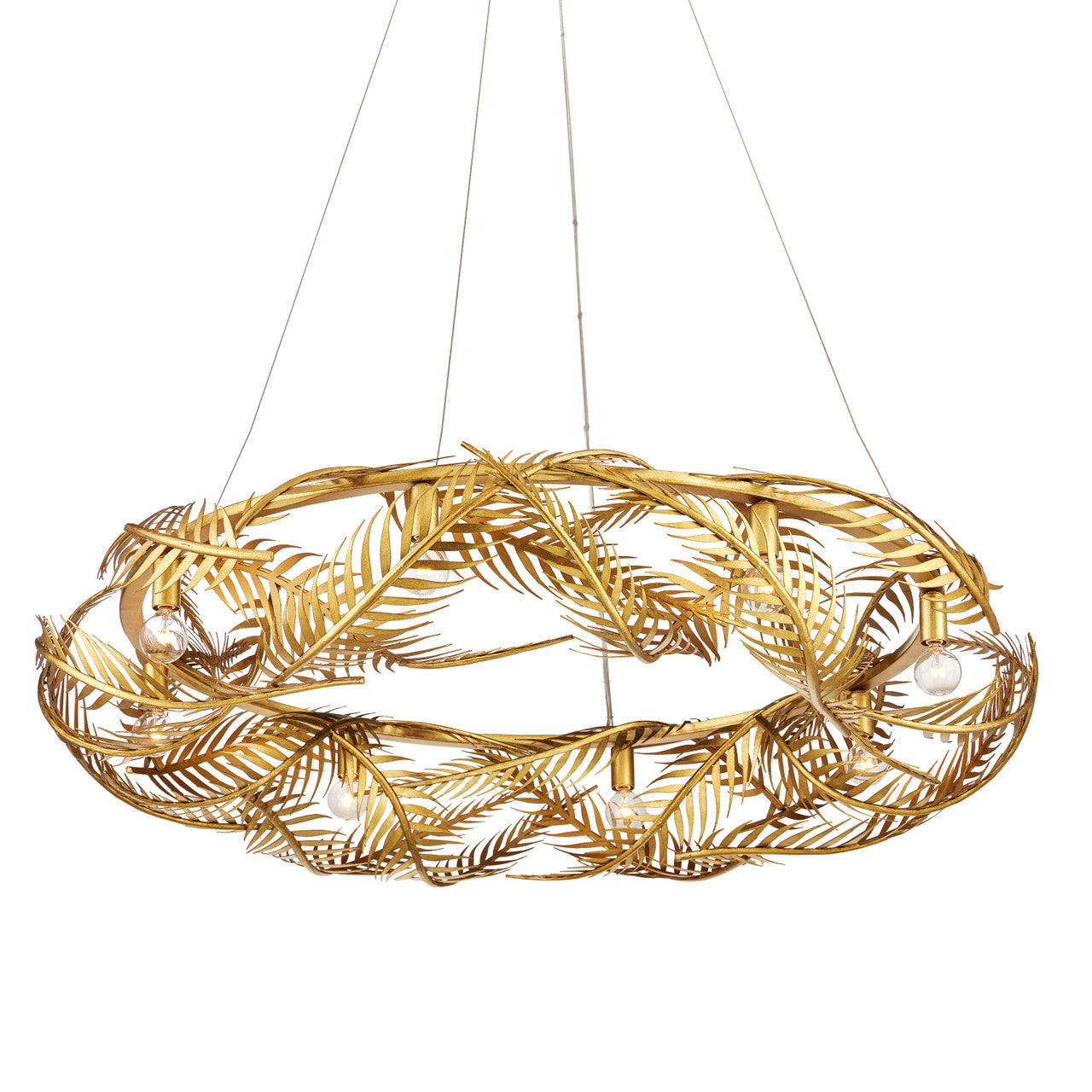 Currey & Co. Queenbee Palm Ring Chandelier 9000-0937