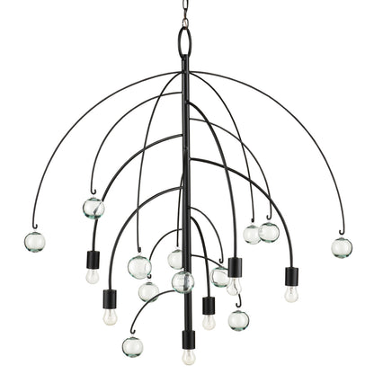 Currey & Co. Factotum Black Chandelier 9000-0939