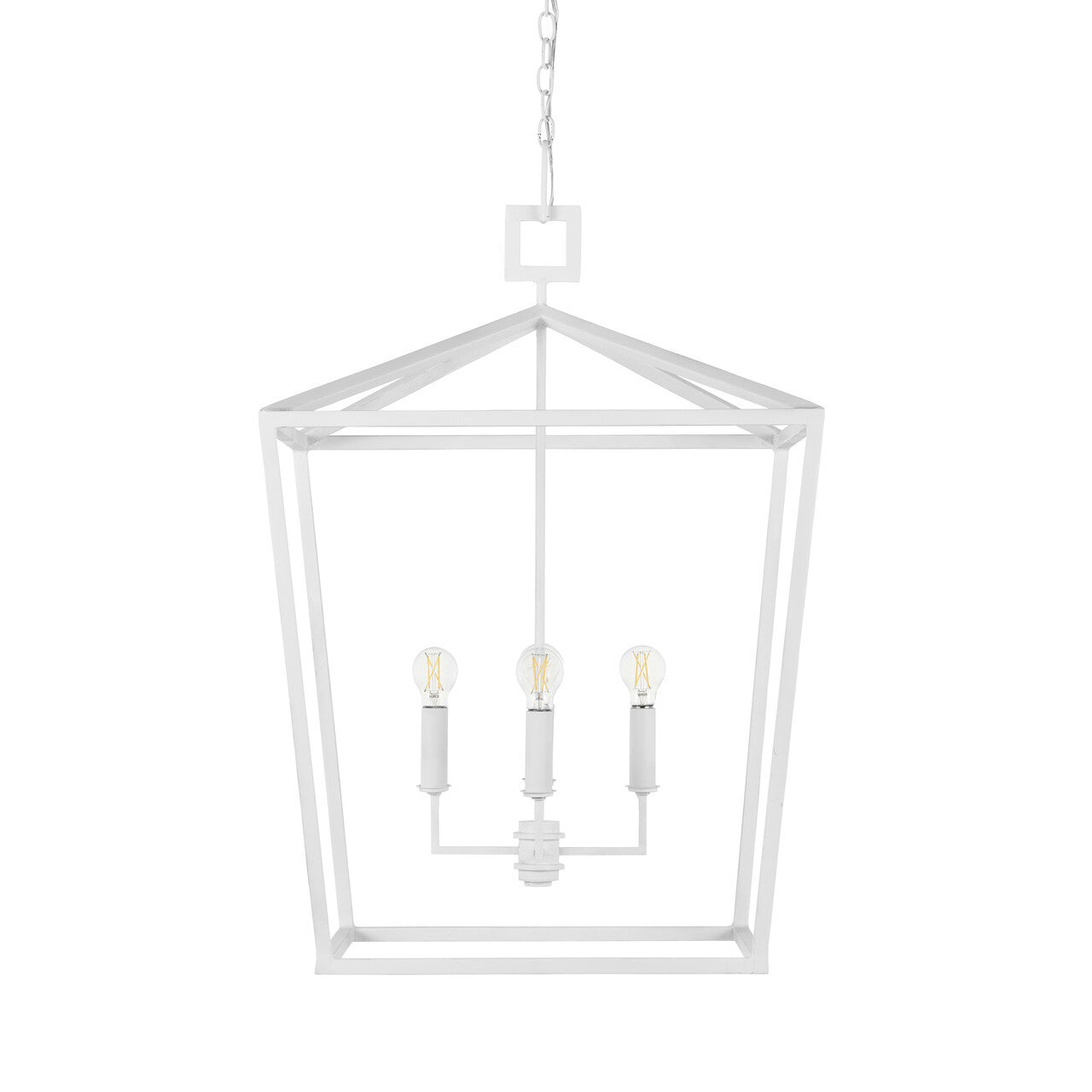 Currey & Co. Denison Grande White Lantern 9000-0977