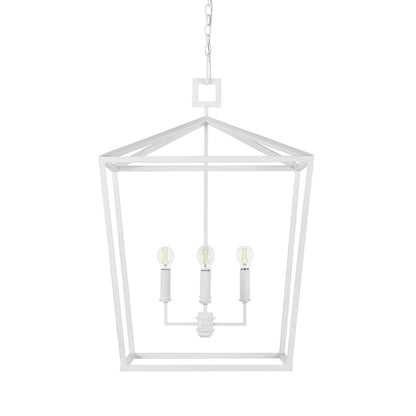 Currey & Co. Denison Grande White Lantern 9000-0977