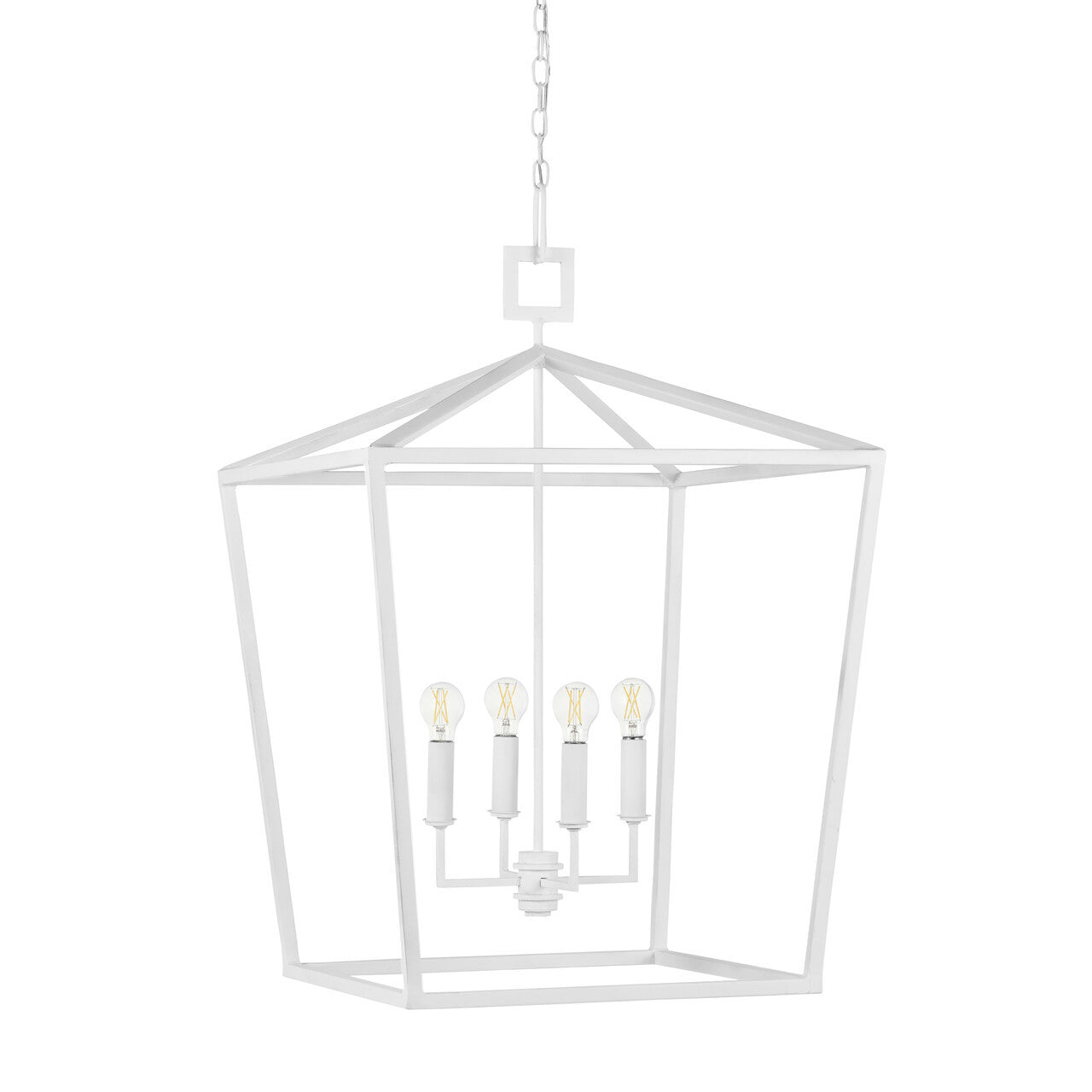 Currey & Co. Denison Grande White Lantern 9000-0977