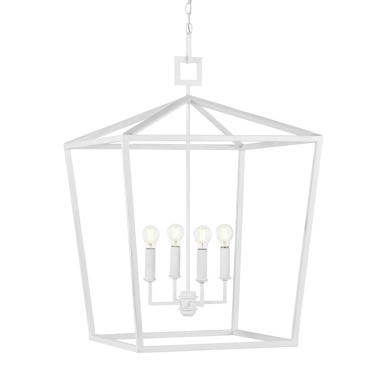 Currey & Co. Denison Grande White Lantern 9000-0977