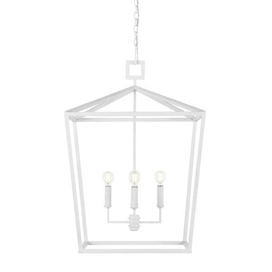 Currey & Co. Denison Grande White Lantern 9000-0977