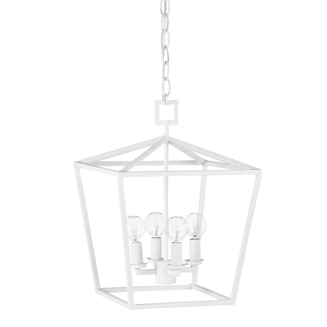 Currey & Co. Denison Small White Lantern 9000-0978