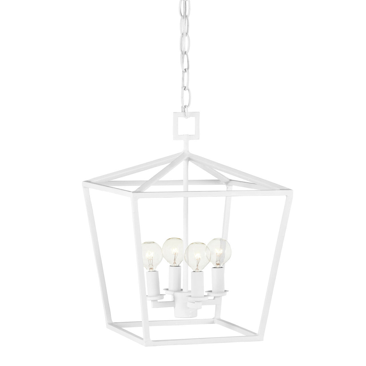 Currey & Co. Denison Small White Lantern 9000-0978