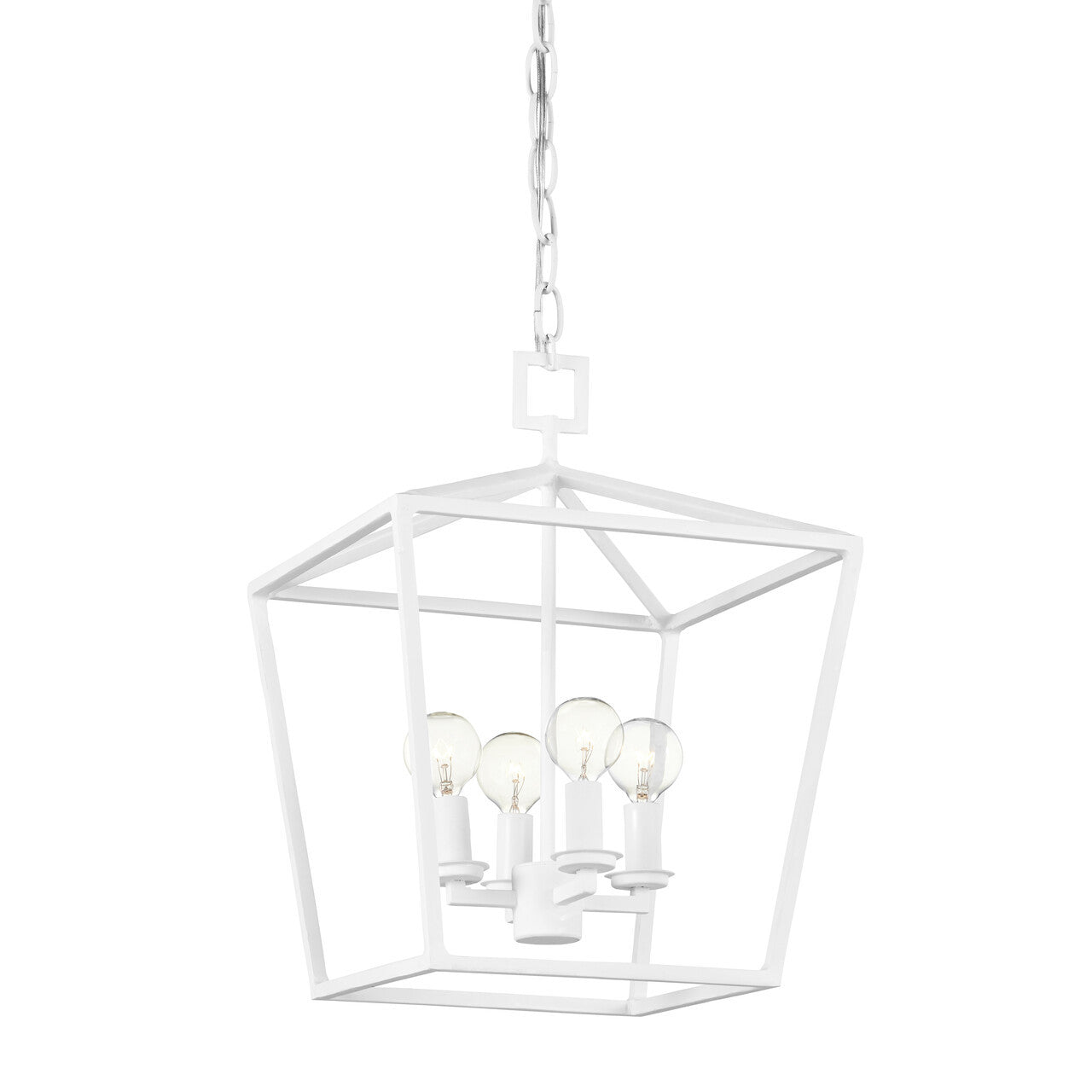 Currey & Co. Denison Small White Lantern 9000-0978