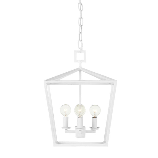 Currey & Co. Denison White Small Chandelier 9000-0978