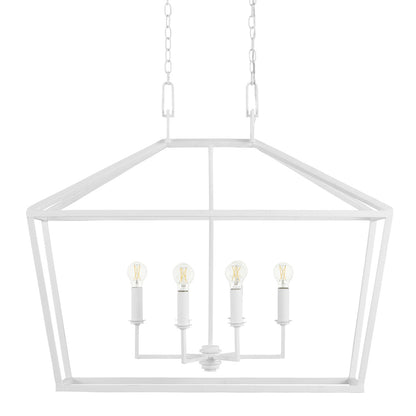 Currey & Co. Denison Rectangular White Lantern 9000-0979