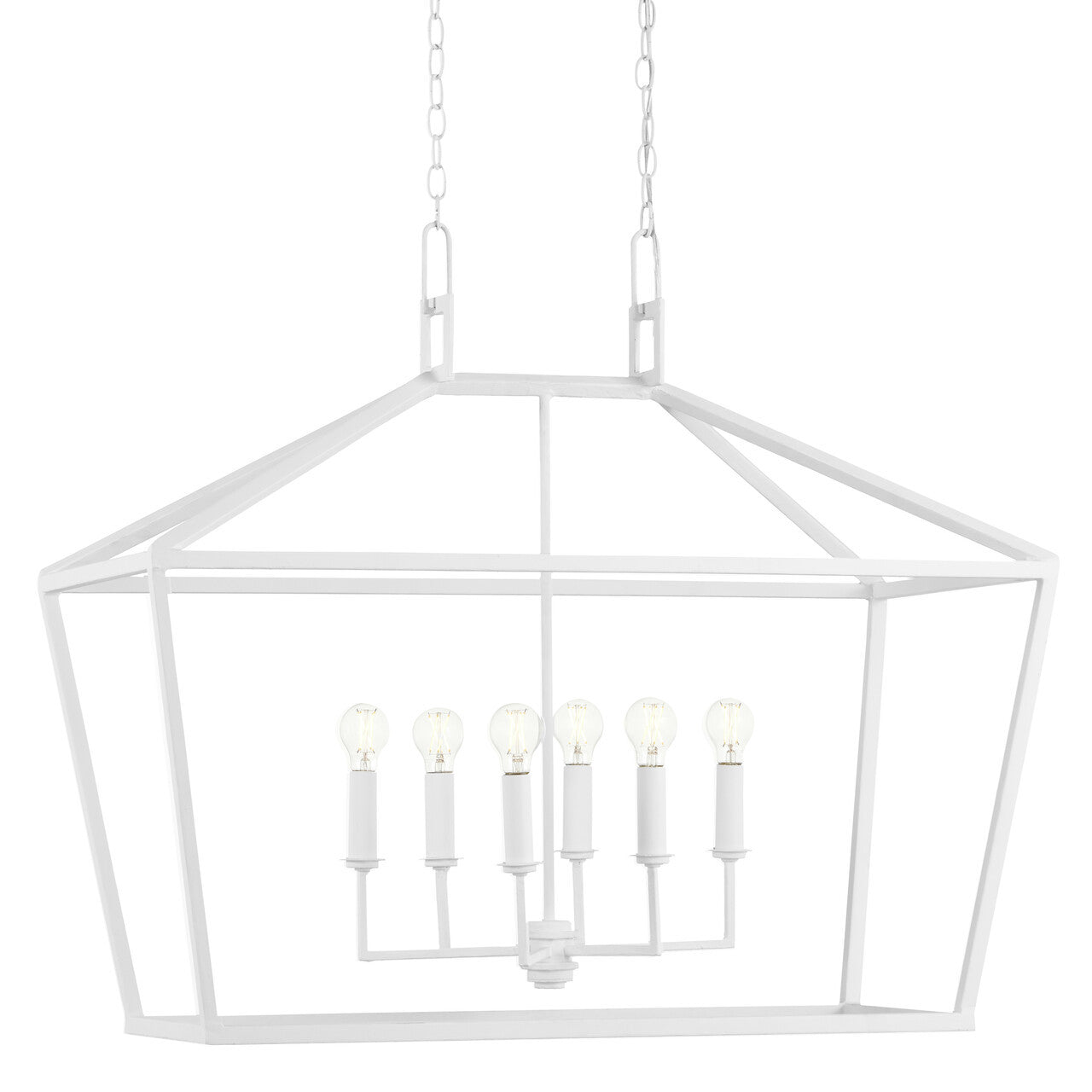 Currey & Co. Denison Rectangular White Lantern 9000-0979