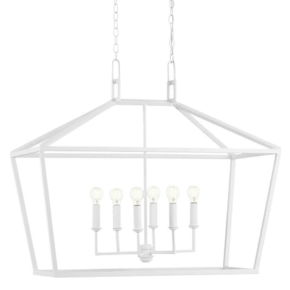 Currey & Co. Denison Rectangular White Lantern 9000-0979