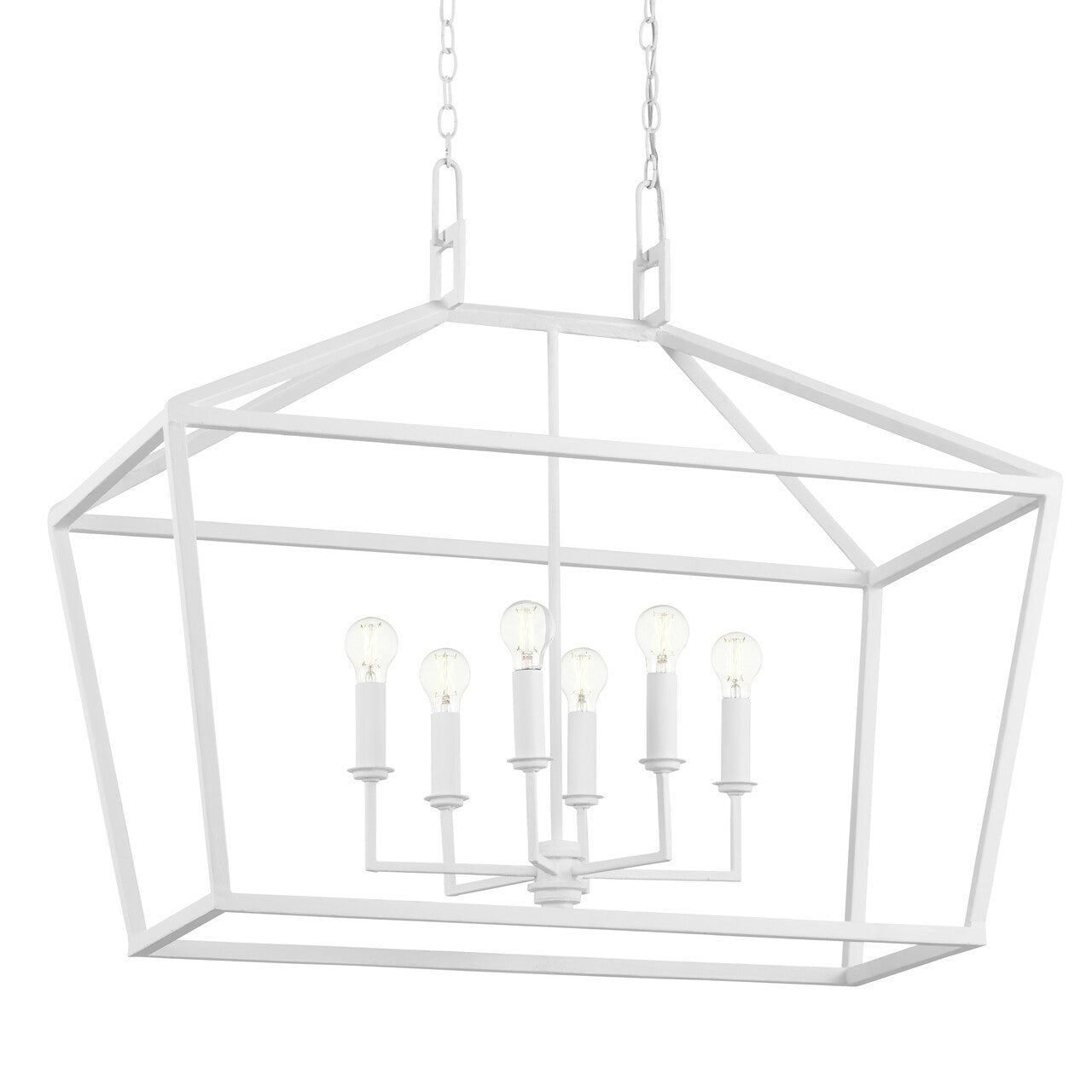 Currey & Co. Denison Rectangular White Lantern 9000-0979