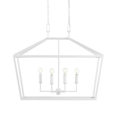 Currey & Co. Denison Rectangular White Lantern 9000-0979