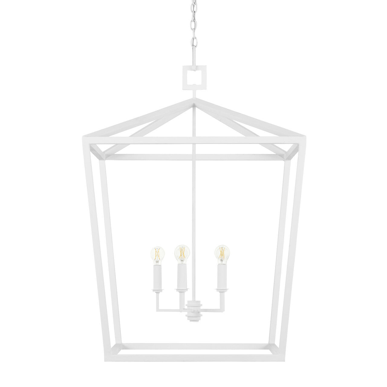 Currey & Co. Denison Large White Lantern 9000-0980