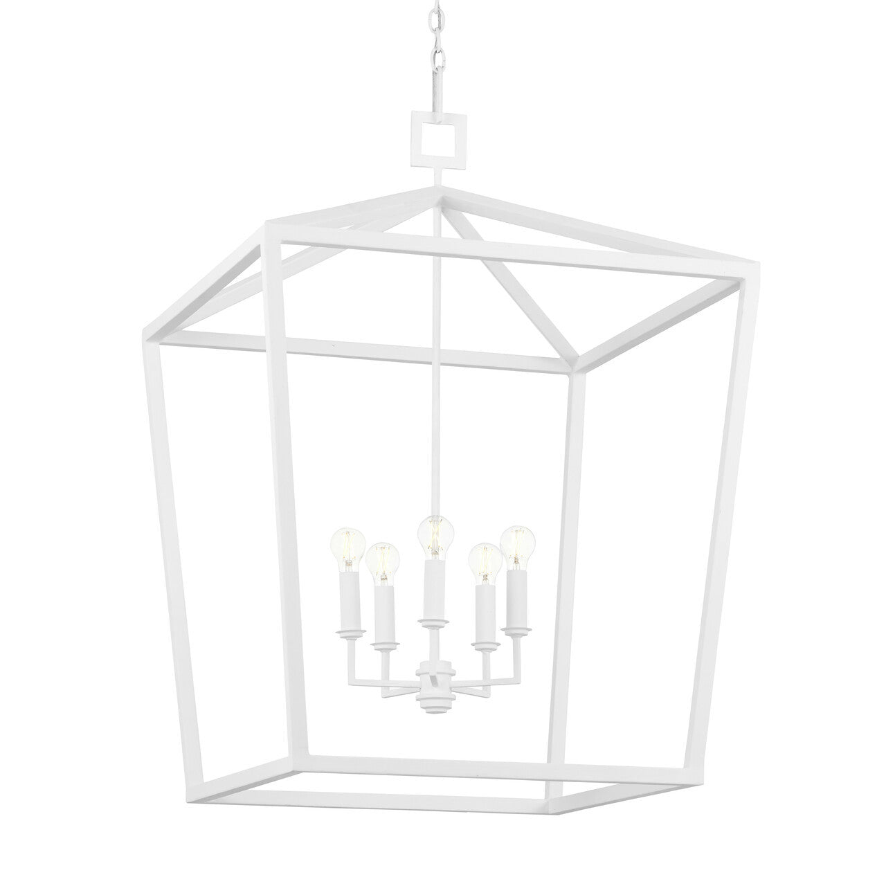 Currey & Co. Denison Large White Lantern 9000-0980