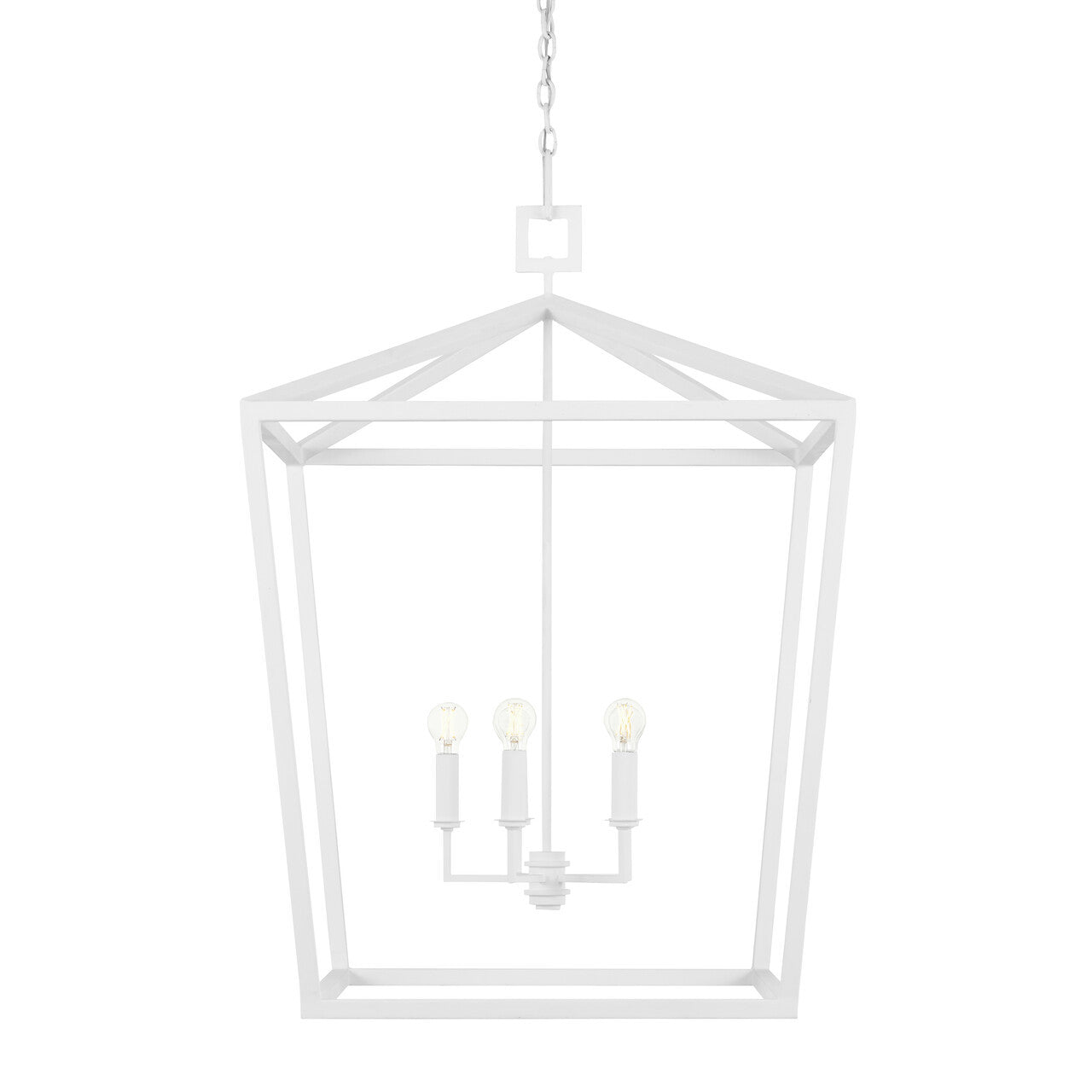 Currey & Co. Denison White Large Chandelier 9000-0980