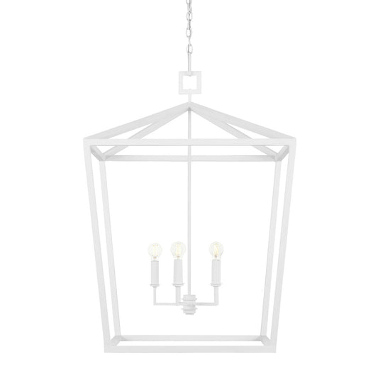 Currey & Co. Denison White Large Chandelier 9000-0980