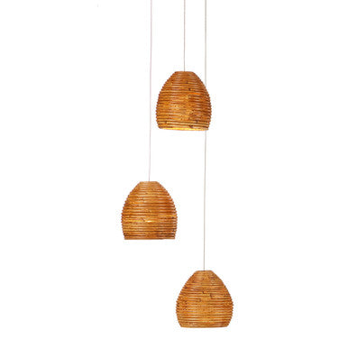 Currey & Co. Beehive 3-Light Multi-Drop Pendant 9000-0999