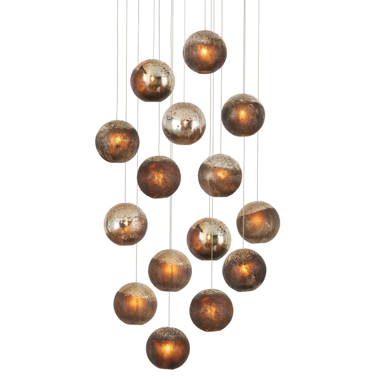 Currey & Co. Pathos Round 15-Light Multi-Drop Pendant 9000-1015