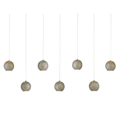 Currey & Co. Giro 7-Light Linear Multi-Drop Pendant 9000-1056