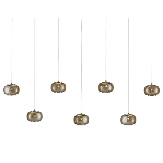 Currey & Co. Pepper Rectangular 7-Light Multi-Drop Pendant 9000-1057