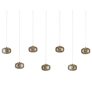 Currey & Co. Pepper 7-Light Linear Multi-Drop Pendant 9000-1057