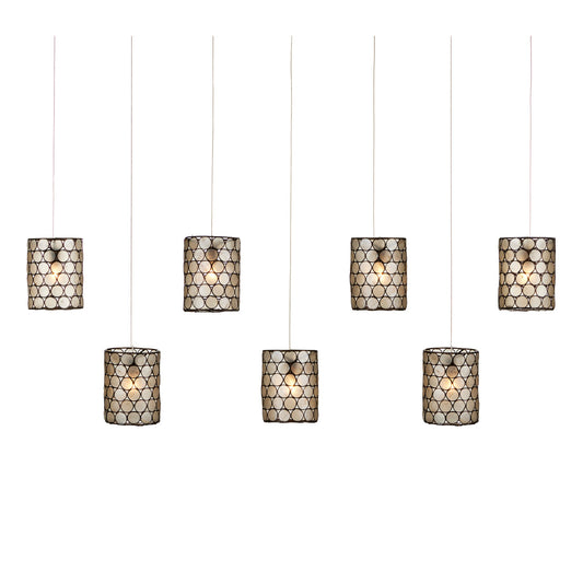 Currey & Co. Regatta Rectangular 7-Light Multi-Drop Pendant 9000-1074