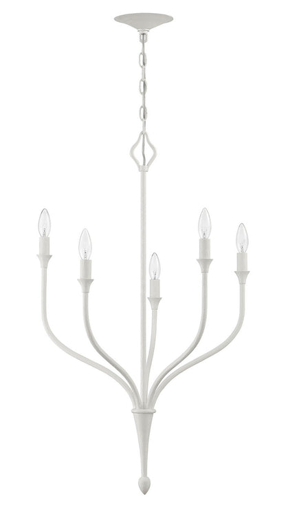 Currey & Co. Rhodes 5-Light White Contemporary Statement Chandelier 9000-2000