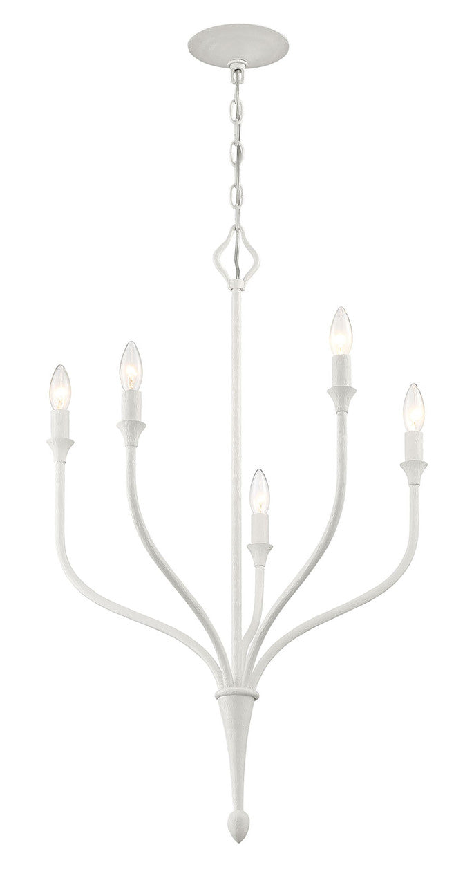 Currey & Co. Rhodes 5-Light White Contemporary Statement Chandelier 9000-2000