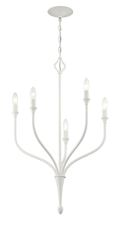 Currey & Co. Rhodes 5-Light White Contemporary Statement Chandelier 9000-2000