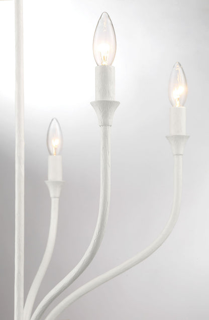 Currey & Co. Rhodes 5-Light White Contemporary Statement Chandelier 9000-2000