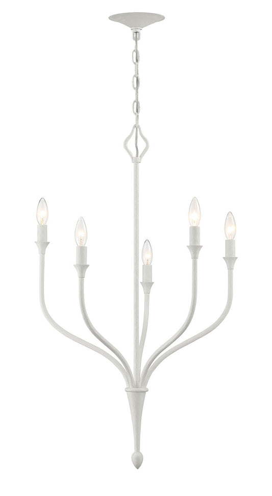 Currey & Co. Rhodes 5-Light White Contemporary Statement Chandelier 9000-2000