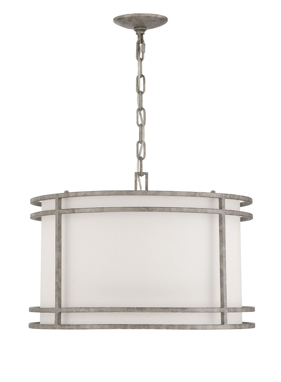 Currey & Co. Mila Transitional Shaded Single-Light Drum Pendant 9000-2001