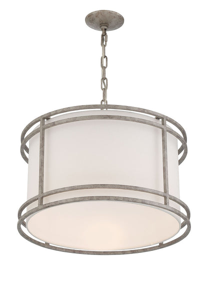 Currey & Co. Mila Transitional Shaded Single-Light Drum Pendant 9000-2001