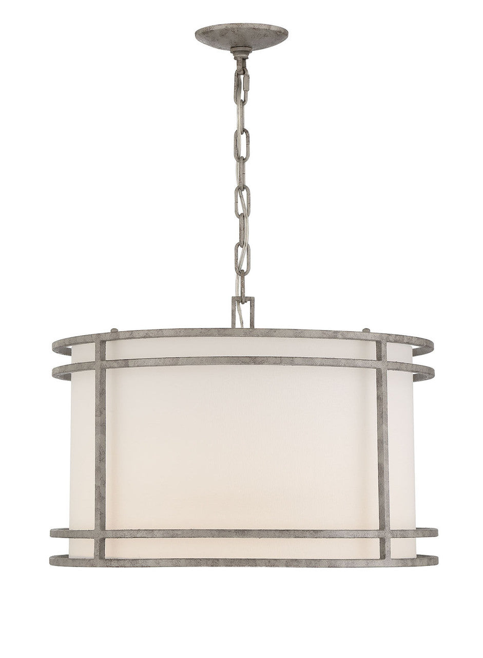 Currey & Co. Mila Transitional Shaded Single-Light Drum Pendant 9000-2001