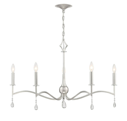 Currey & Co. Vivienne Statement 4-Light Silver and Crystal Chandelier 9000-2002