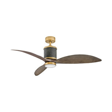 Hinkley Merrick 60" LED Ceiling Fan Indoor/Outdoor Heritage Brass with HIRO Control and Light Kit 900360FHB-LDD