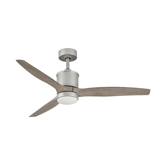 Hinkley Hover 52" LED Ceiling Fan Indoor/Outdoor Brushed Nickel with Wall Control and Light Kit 900752FBN-LWD