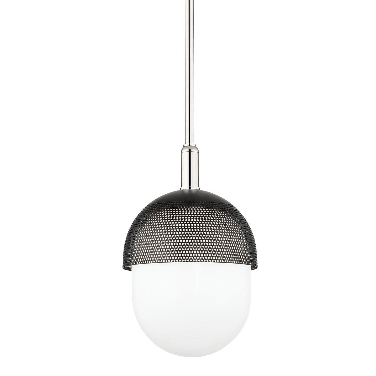 Hudson Valley Lighting Nyack Pendant in Polished Nickel/black 6109-PN/BK