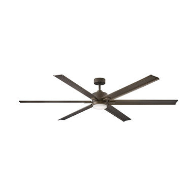 Hinkley Indy Maxx 82" LED Ceiling Fan Indoor/Outdoor Metallic Matte Bronze with Wall Control and Light Kit 900982FMM-LDD